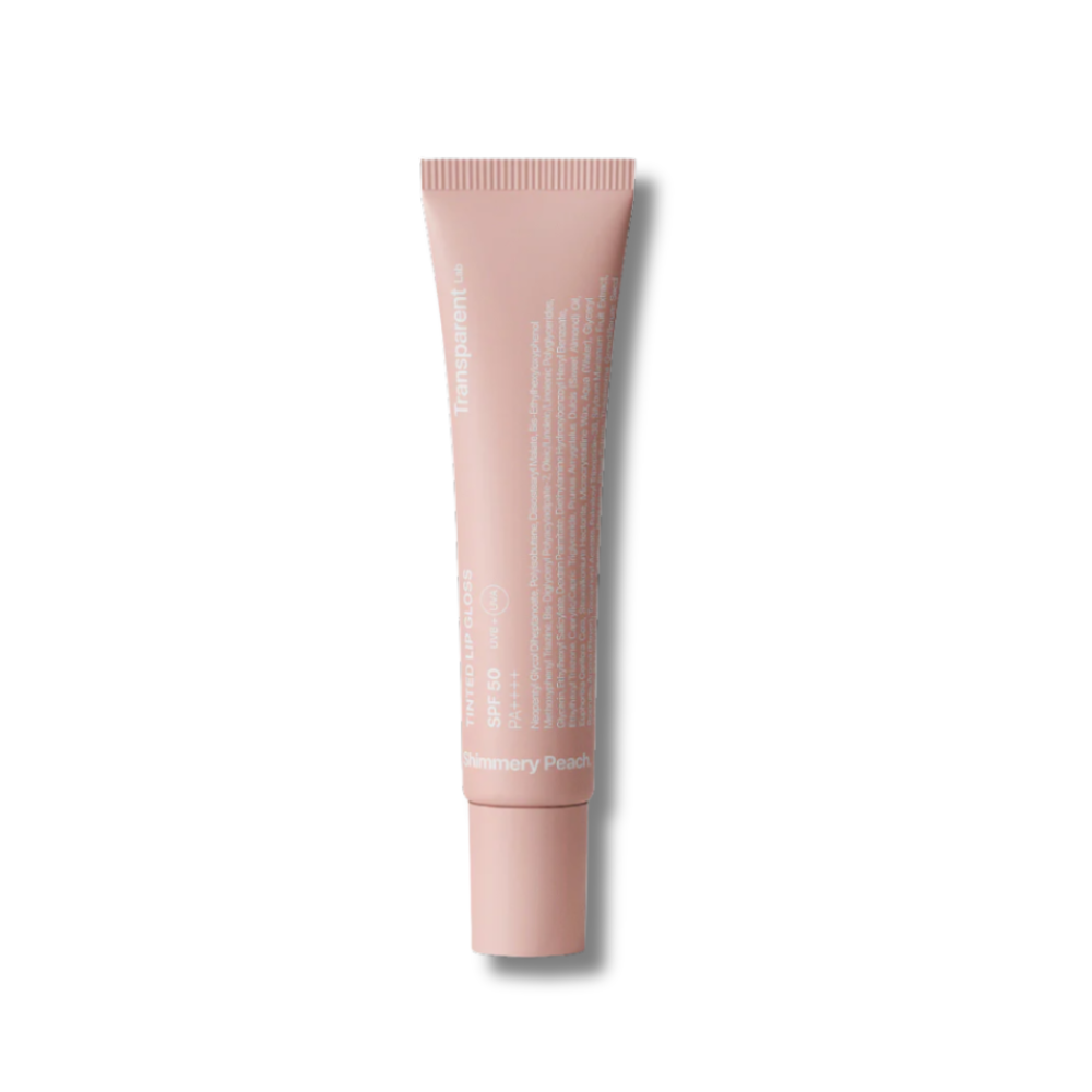 Сонцезахисний бальзам для губ "Блискучий персик" - Transparent Lab Tinted Lipgloss SPF 50 Shimmery Peach - Фото 1