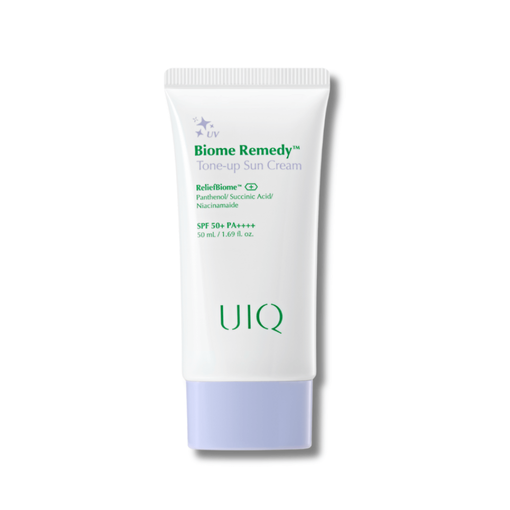 Тонуючий сонцезахисний крем - UIQ Biome Remedy Tone-up Sun Cream SPF 50+ PA++++ - Фото 1