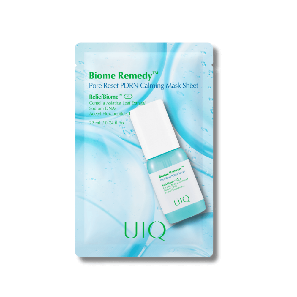 Успокаивающая тканевая маска - UIQ Biome Remedy Pore Reset PDRN Calming Mask Sheet - Фото 1