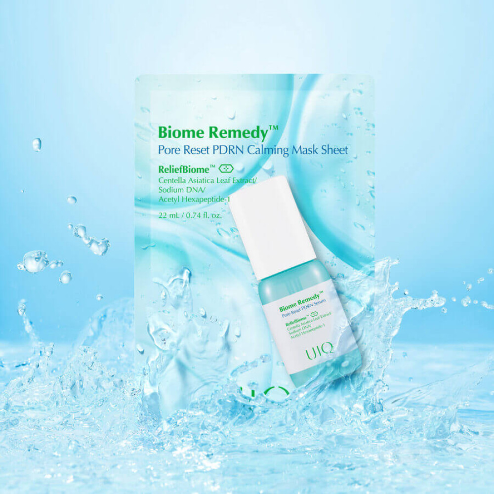 Заспокійлива тканинна маска - UIQ Biome Remedy Pore Reset PDRN Calming Mask Sheet фото 2