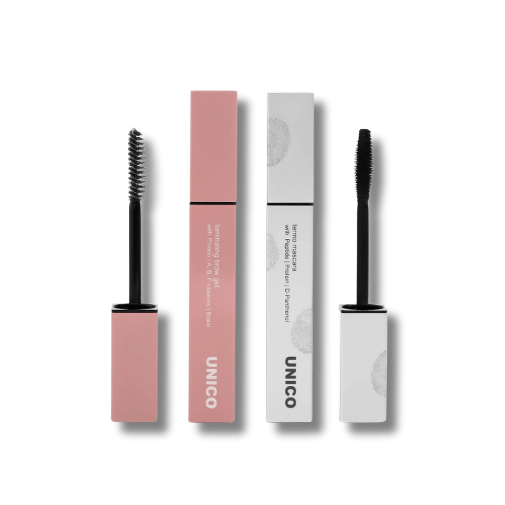 Набір чорна туш + гель для брів - UNICO Black Lash & Brow MakeUp Kit - Фото 1