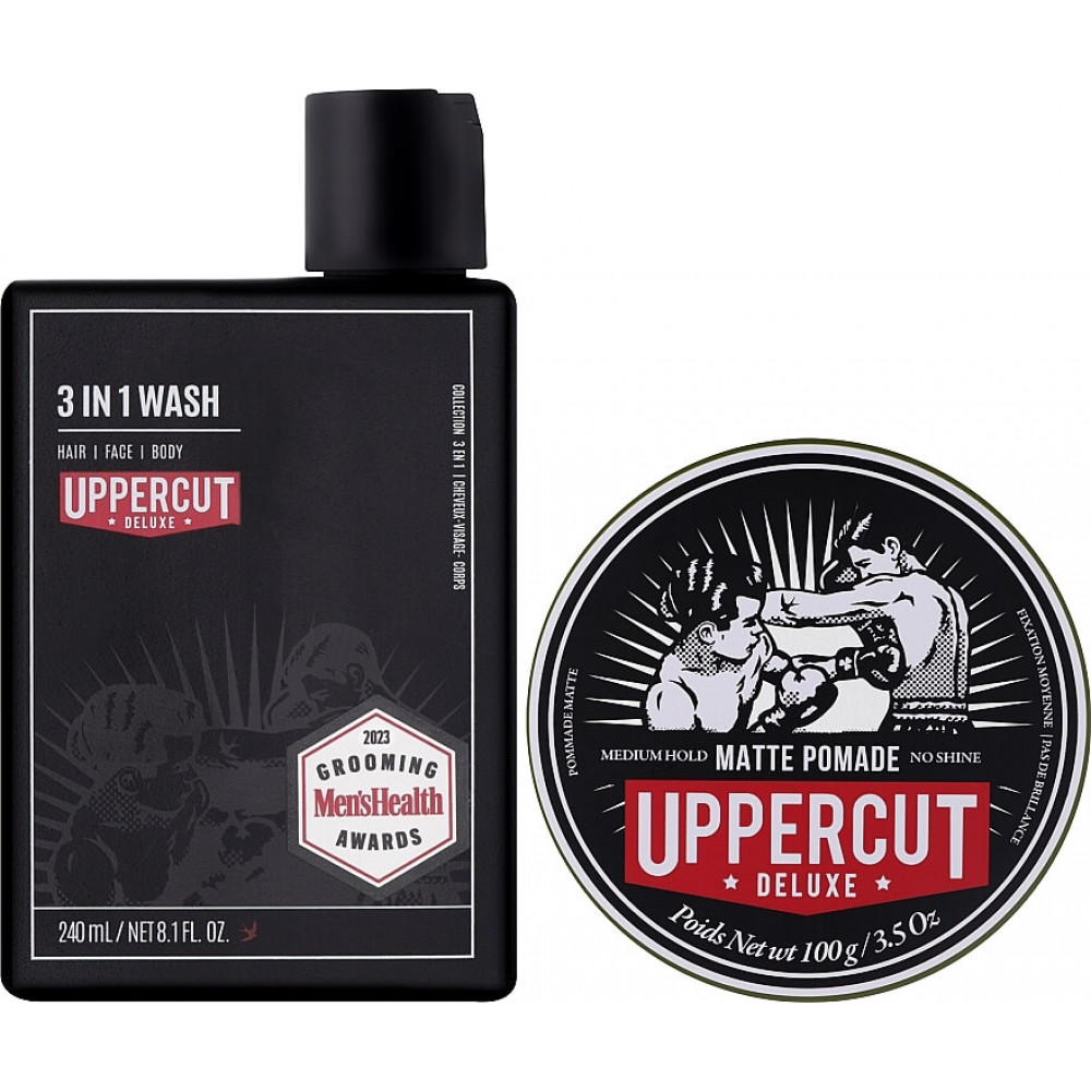 Подарунковий набір - Uppercut Styling & 3 in 1 Wash Duo Matte Pomade фото 2