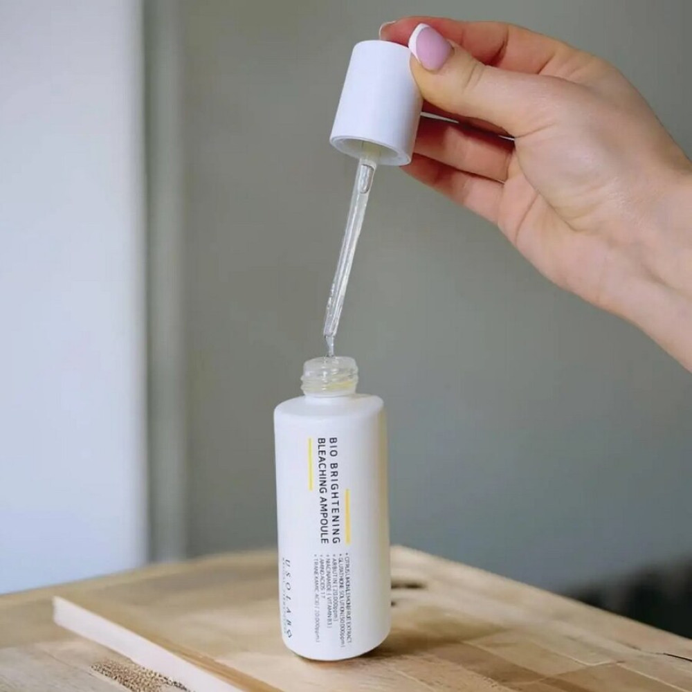 Антиоксидантная, осветляющая и омолаживающая сыворотка - Usolab Bio Brightening Bleaching Ampoule фото 2