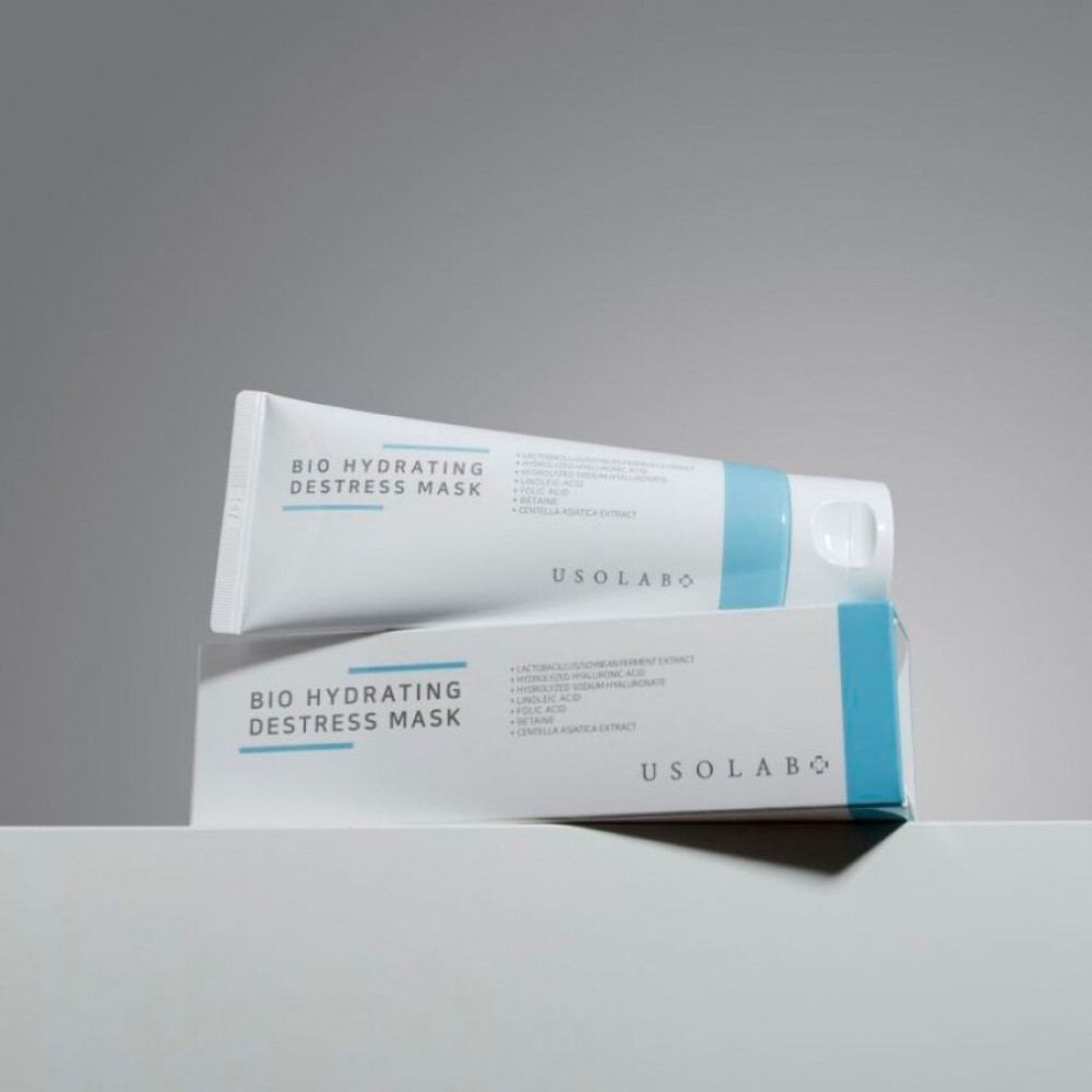 Відновлююча, зволожуюча та протинабрякова маска - Usolab Bio Hydrating Destress Mask фото 3