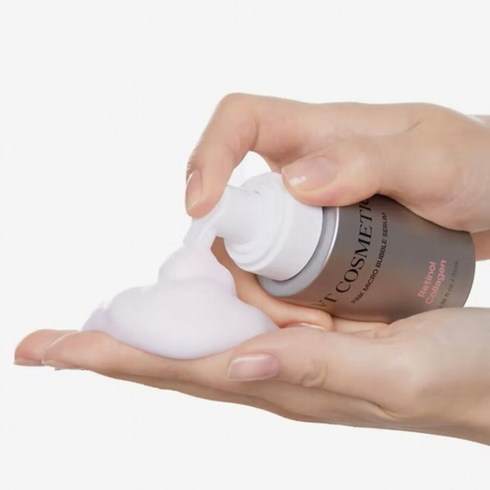 Мікропінна сироватка з ретинолом та колагеном - VT Cosmetics Retinol Collagen Pink Micro Bubble Serum фото 3