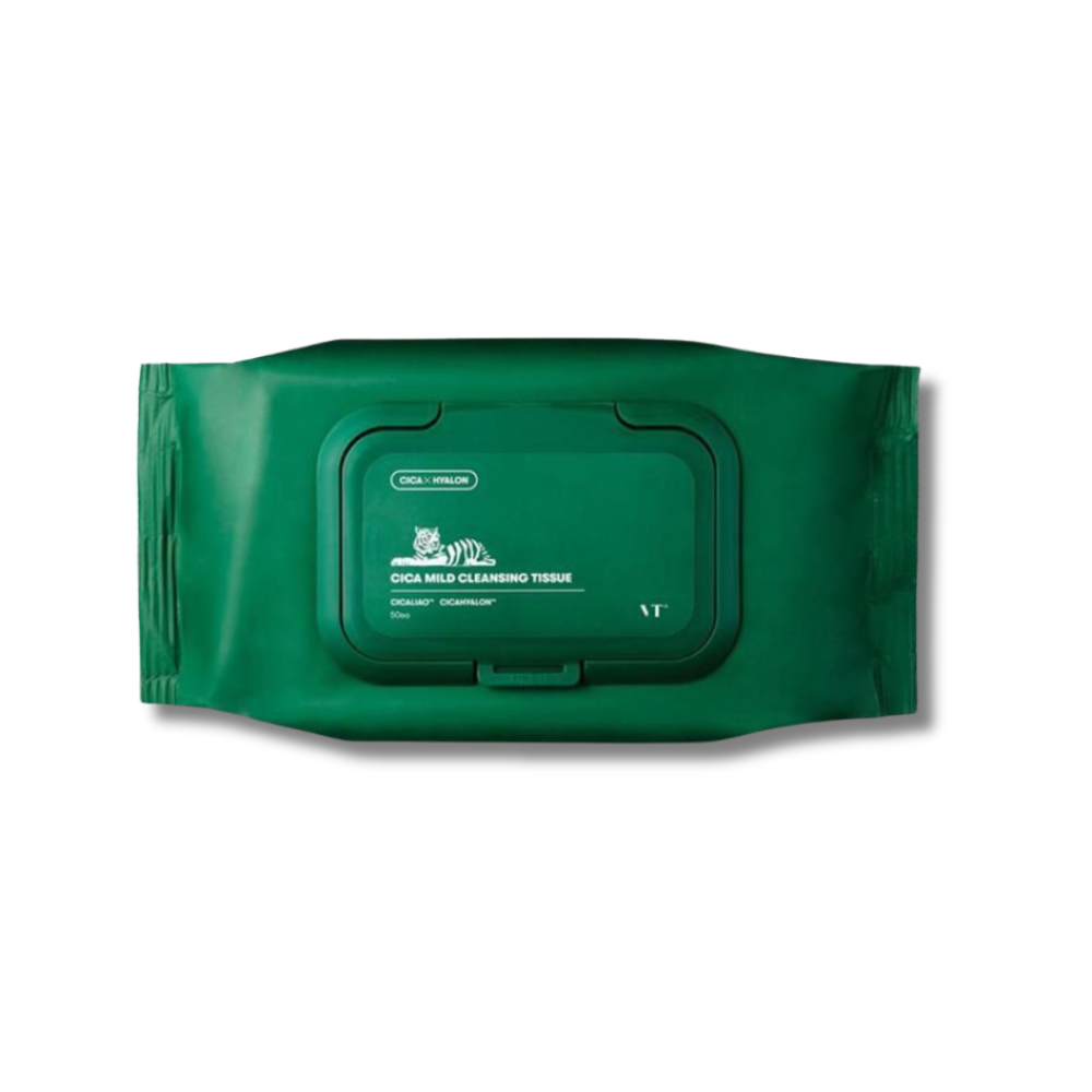 Серветки для зняття макіяжу з центелою - VT Cosmetics Cica Mild Cleansing Tissue - Фото 1