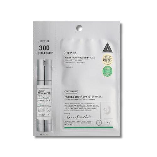 Зміцнювальна тканинна маска для обличчя - VT Cosmetics Mild Reedle Shot 300 2Step Mask фото