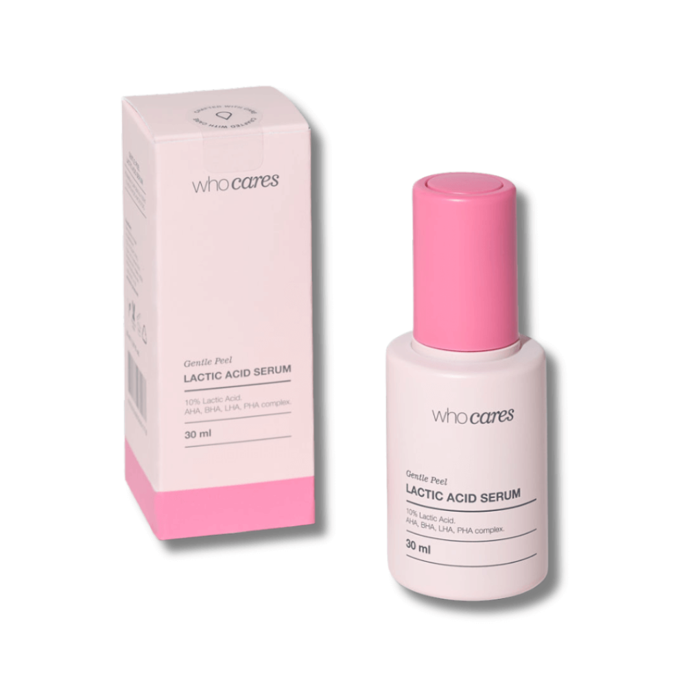 Незмивна сироватка-пілінг з молочною кислотою - Who Cares Gentle Peel Lactic Acid Serum - Фото 1