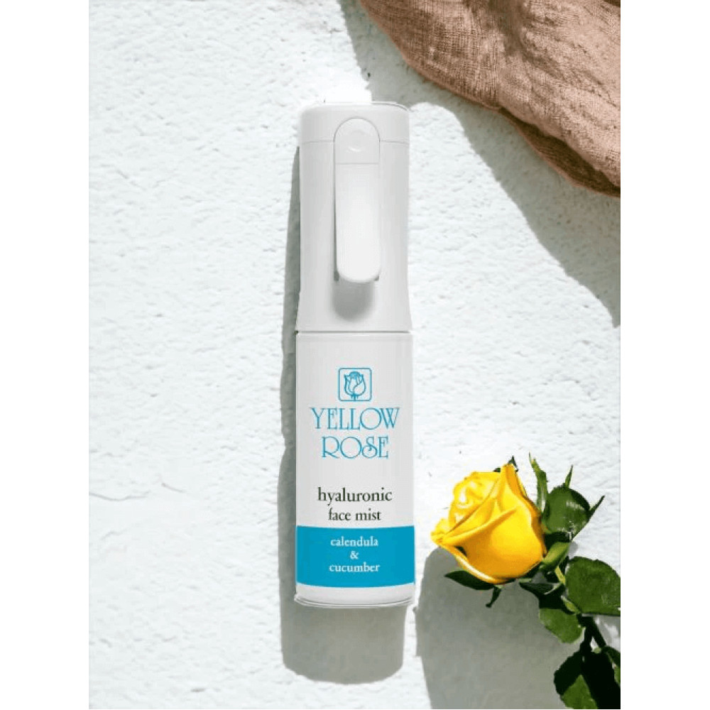 Cпрей для обличчя з гіалуроновою кислотою - Yellow Rose Hyaluronic Face Mist Calendula & Cucumber фото 3