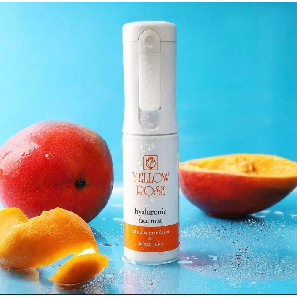 Cпрей для обличчя з гіалуроновою кислотою - Yellow Rose Hyaluronic Face Mist Satsuma Mandarin & Mango Juice фото 3