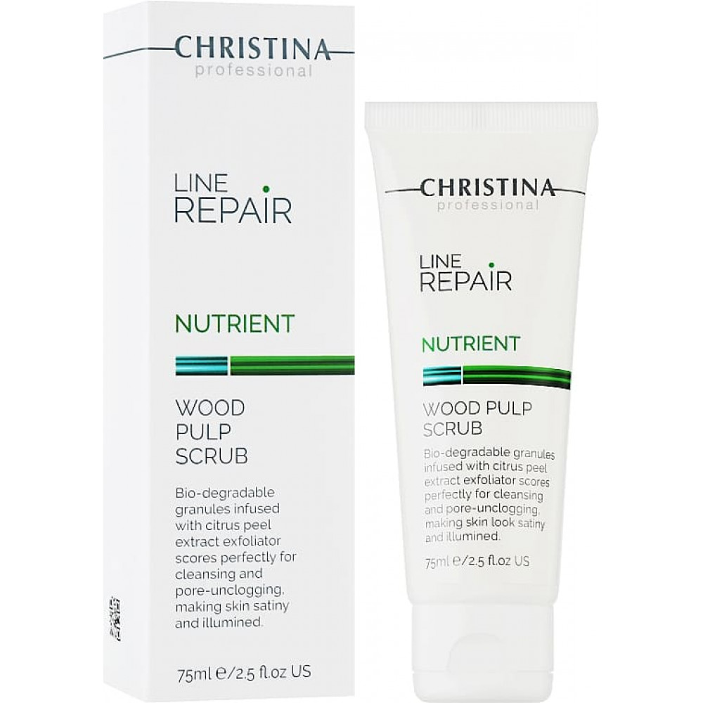 Скраб для обличчя з дерев'яною целюлозою - Christina Line Repair Nutrient Wood Pulp Scrub - Фото 1
