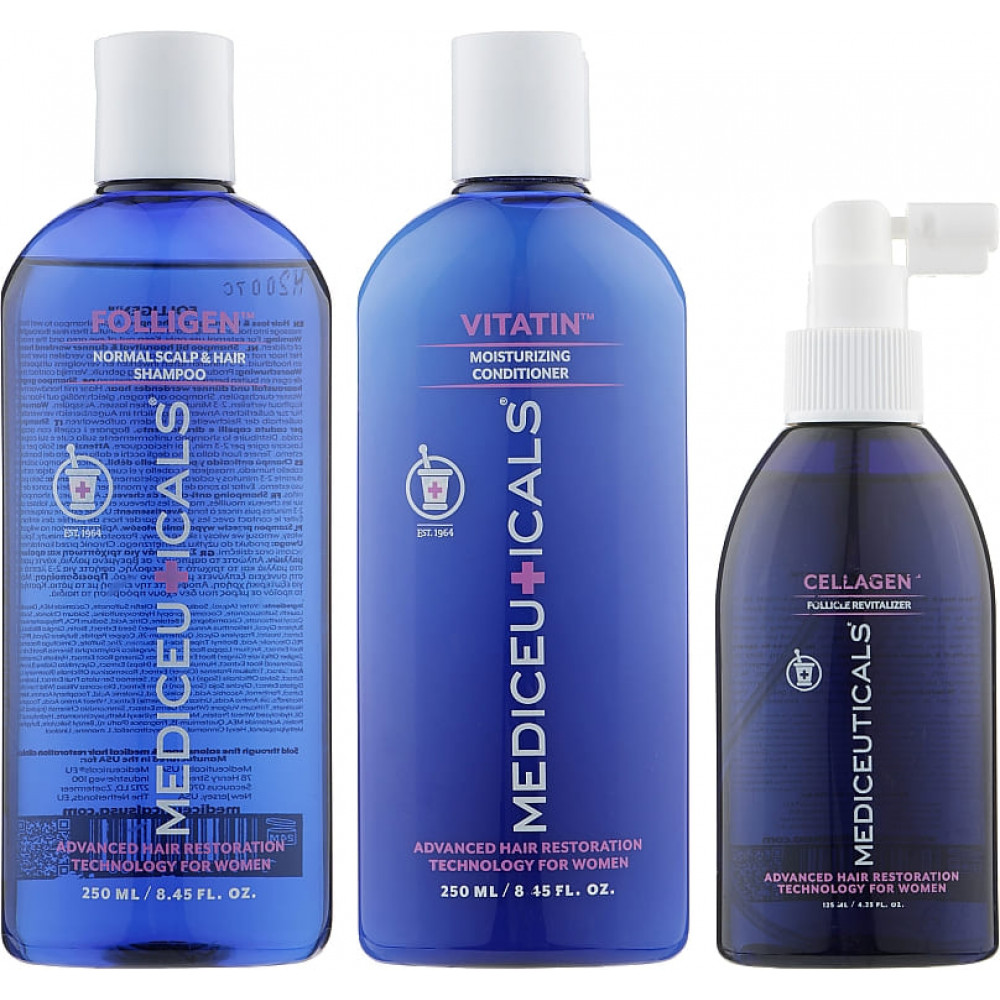 Набір для стимулювання росту волосся для жінок, тонке волосся - Mediceuticals Advanced Hair Restoration For Women Kit Fine фото 3