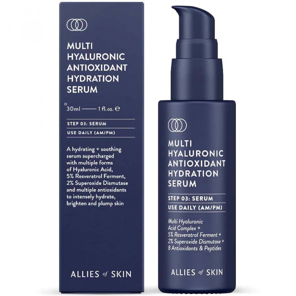 Мультигіалуронова антиоксидантна зволожуюча сироватка - Allies of Skin Multi Hyaluronic Antioxidant Hydration Serum фото 5