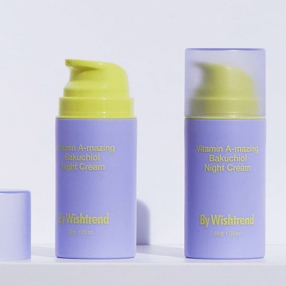 Нічний крем для обличчя з ретинолом та бакучиолом - By Wishtrend Vitamin A-mazing Bakuchiol Night Cream фото 4