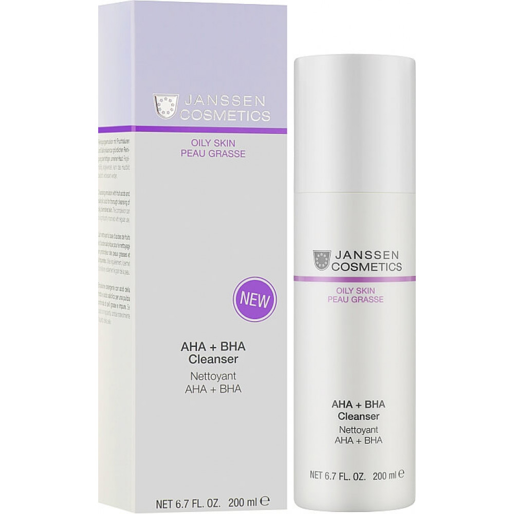  AHA+BHA очищувальний засіб -  Janssen Cosmetics Oily Skin AHA+BHA CLeanser  - Фото 1