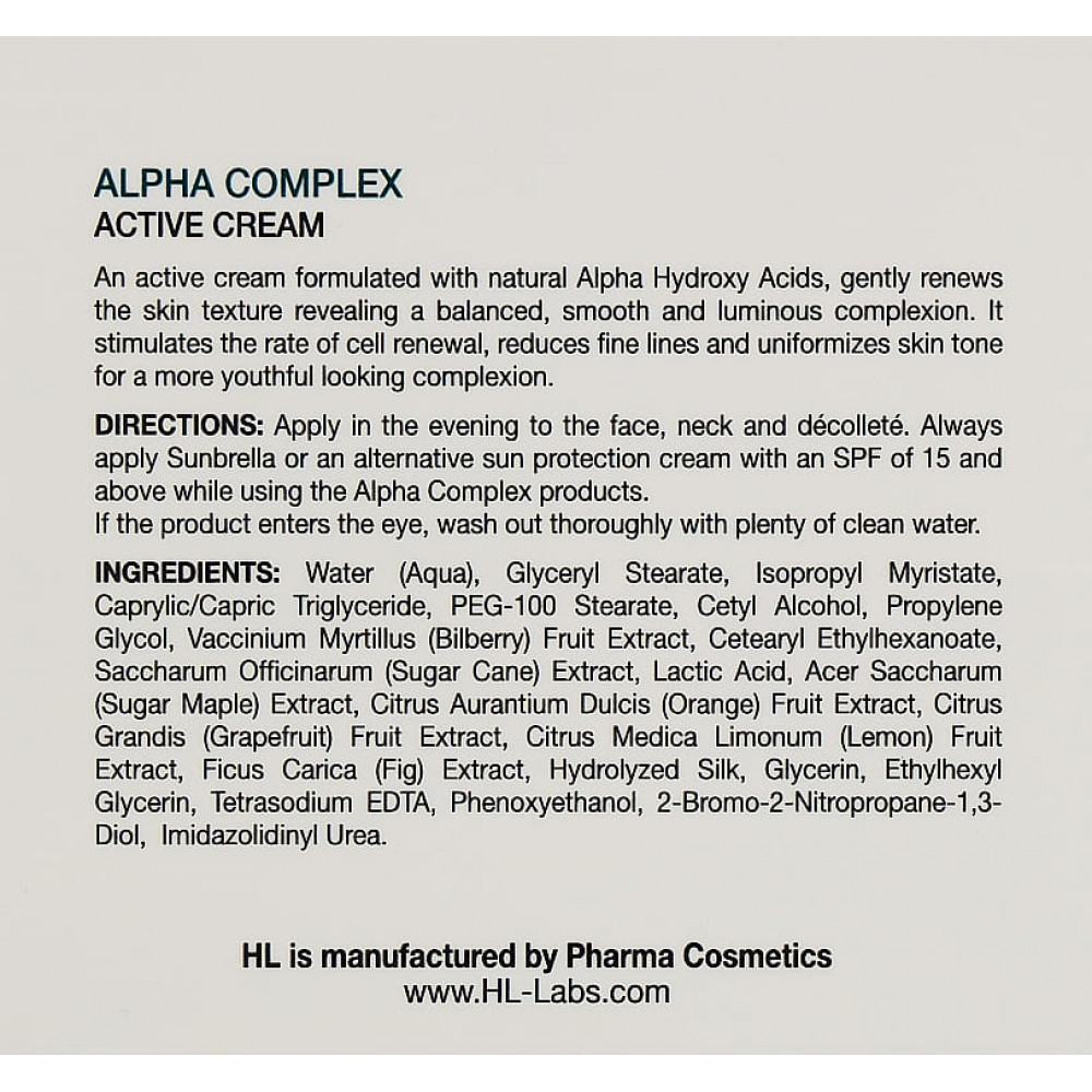 Активний крем - Holy Land Cosmetics Alpha Complex Active Cream фото 3