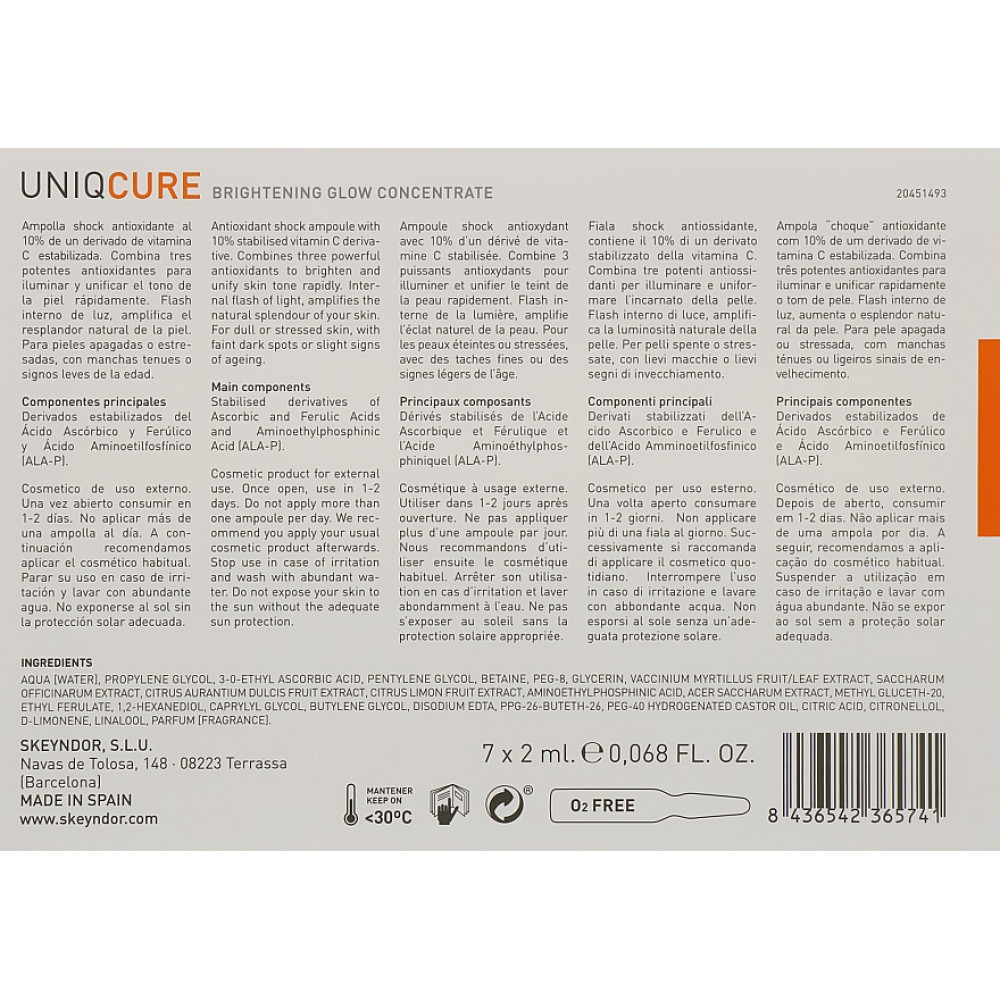 Активний освітлювальний концентрат Сяйво - Skeyndor Uniqcure Brightening glow concentrate фото 4