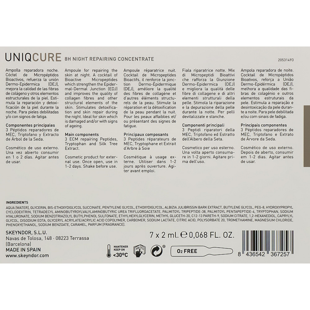  Активний відновлюючий нічний концентрат 8 годин - Skeyndor Uniqcure Bh night repairing concentrate фото 4