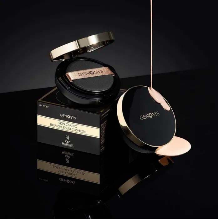 Топ средств для быстрого возобновления солнцезащиты Genosys Skin Caring Blemish Balm Cushion (CBC) SPF50
