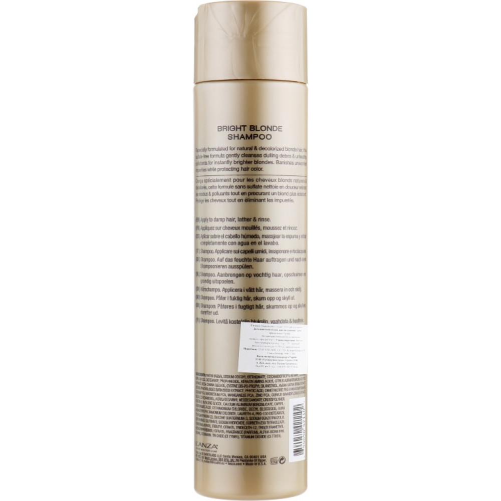 Безсульфатний шампунь - L'anza Healing Blonde Bright Blonde Shampoo фото 3