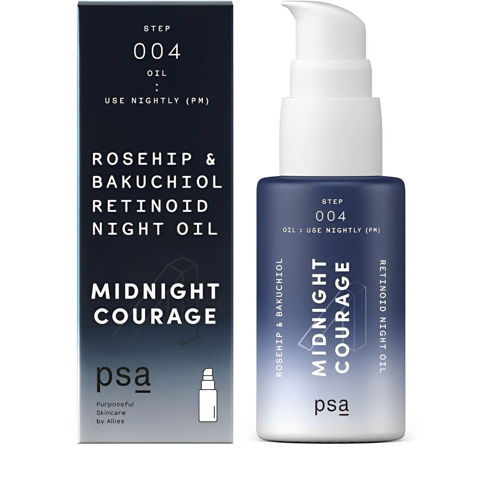 Ретинолова нічна олія із шипшиною - PSA Midnight Courage Rosehip & Bakuchiol Retinol Night Oil фото 2