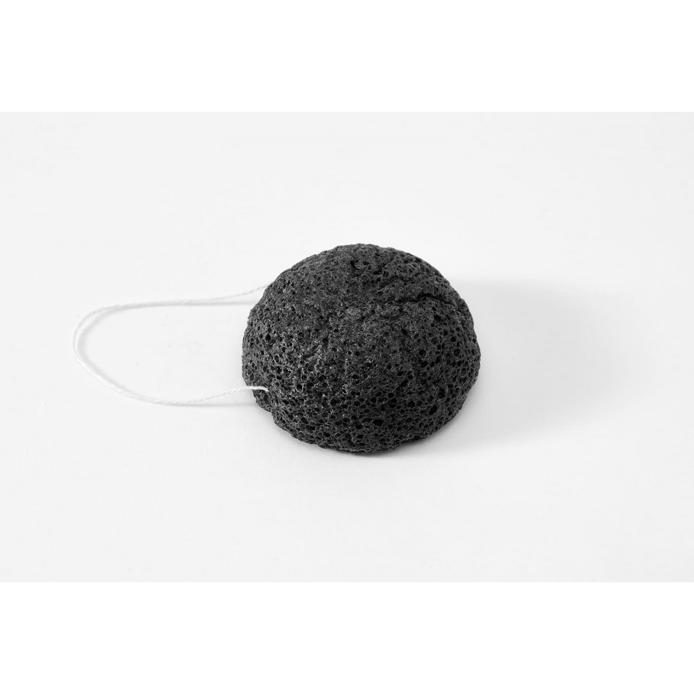 Делікатний спонж-ексфоліант з бамбуковим вугіллям  - Erborian Charcoal Konjac Sponge фото 3