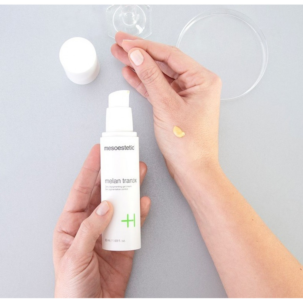 Депігментуючий гель-крем - Mesoestetic Melan Tran3x Daily Depigmenting Gel Cream фото 4