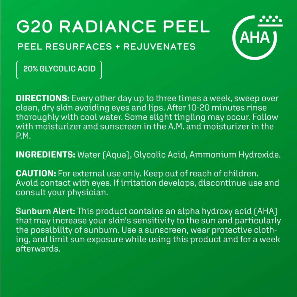 Домашній пілінг із гліколевою кислотою 20% - DCL G20 Radiance Peel фото 4