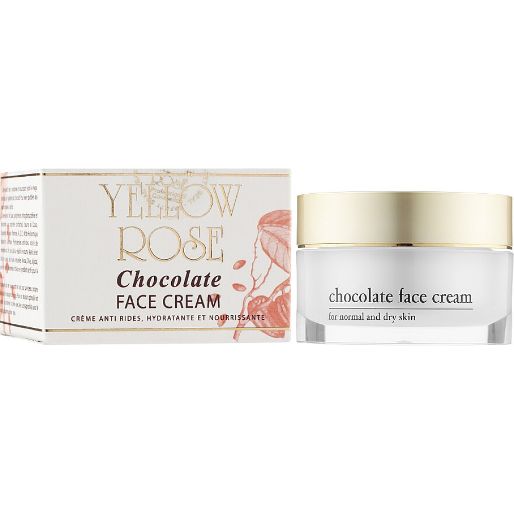 Енергетичний шоколадний крем для обличчя з екстрактом какао - Yellow Rose Chocolate Face Cream  фото 3