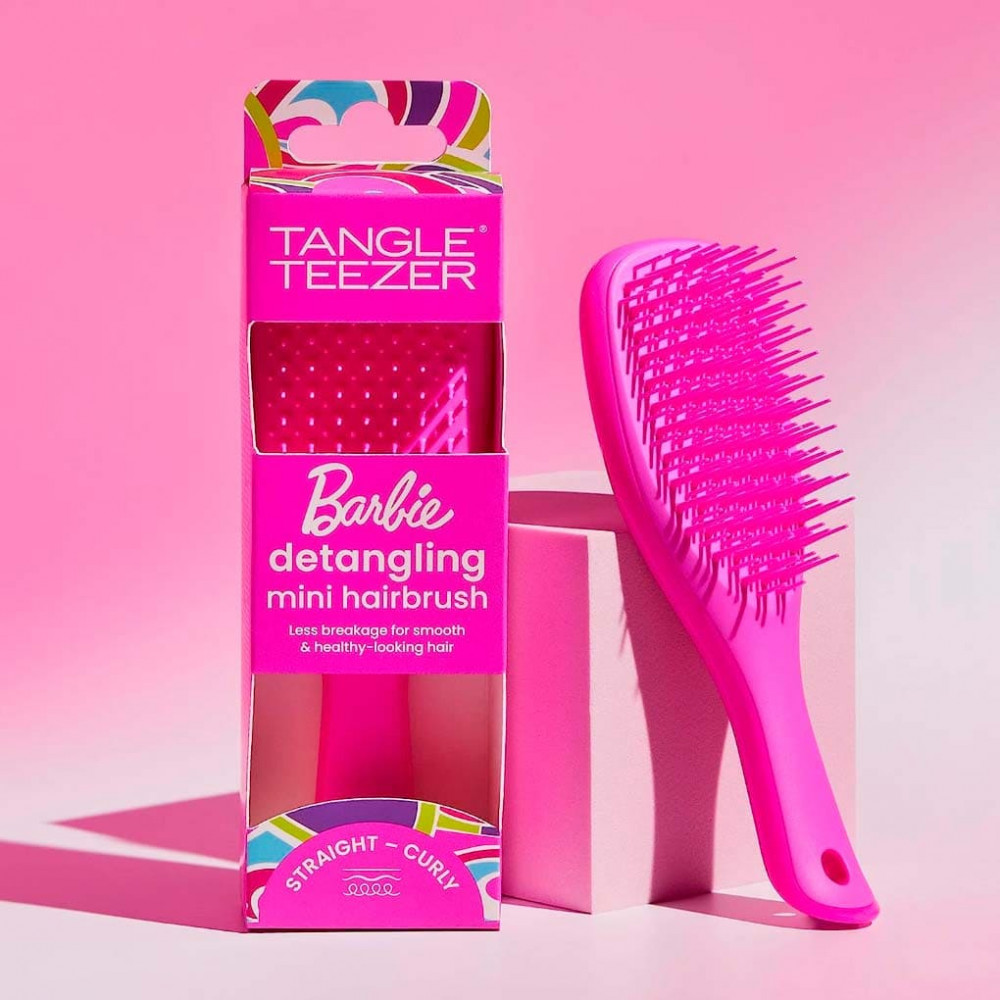 Щітка для волосся (міні) - Tangle Teezer & Barbie The Wet Detangler Mini Pink фото 3