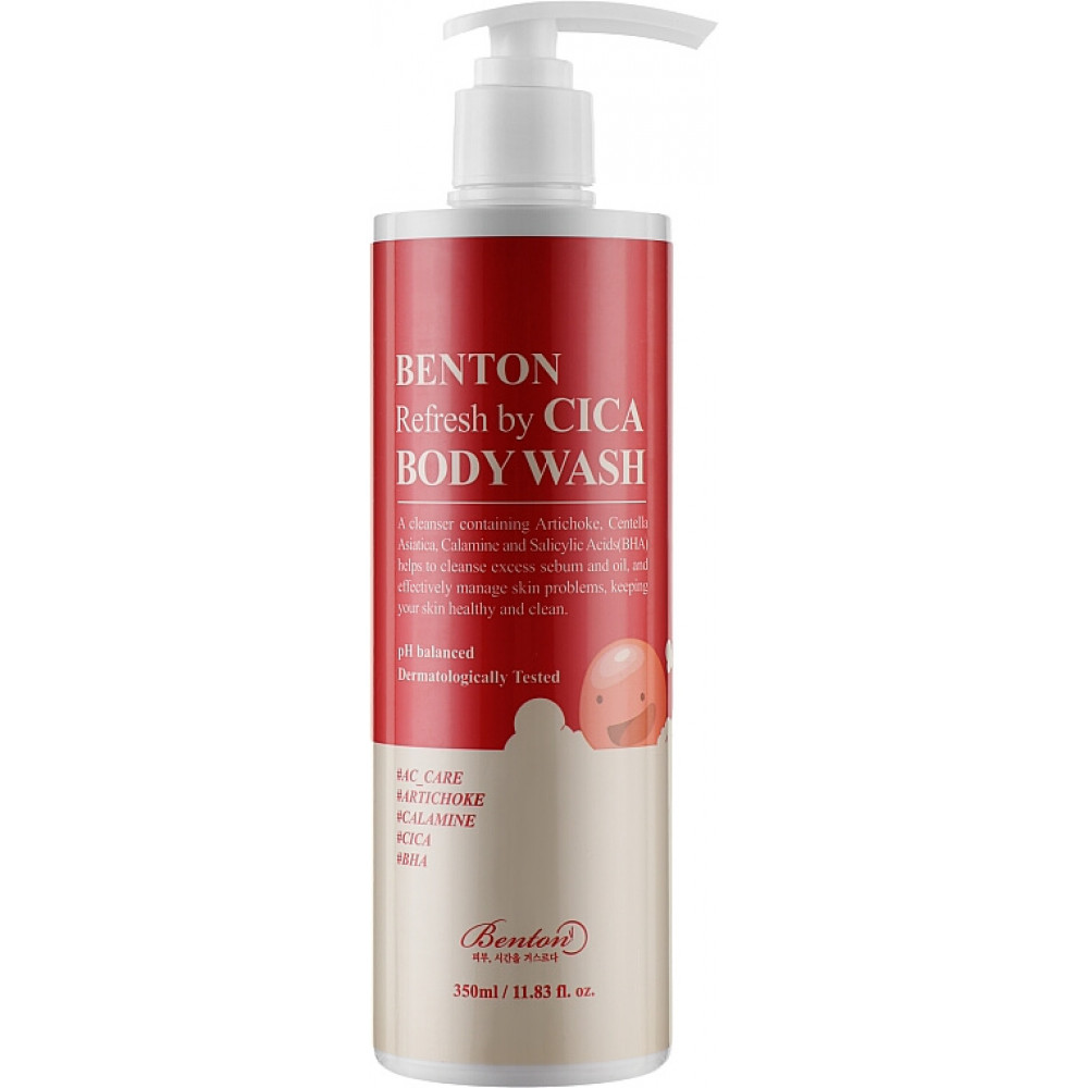Гель для душу з центелою азіатською - Benton Refresh by Cica Body Wash фото 5