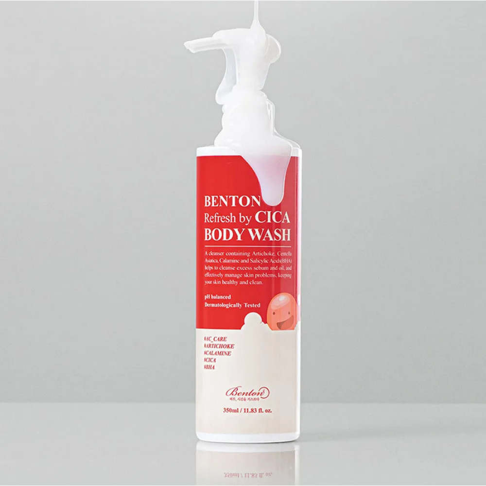 Гель для душу з центелою азіатською - Benton Refresh by Cica Body Wash фото 2