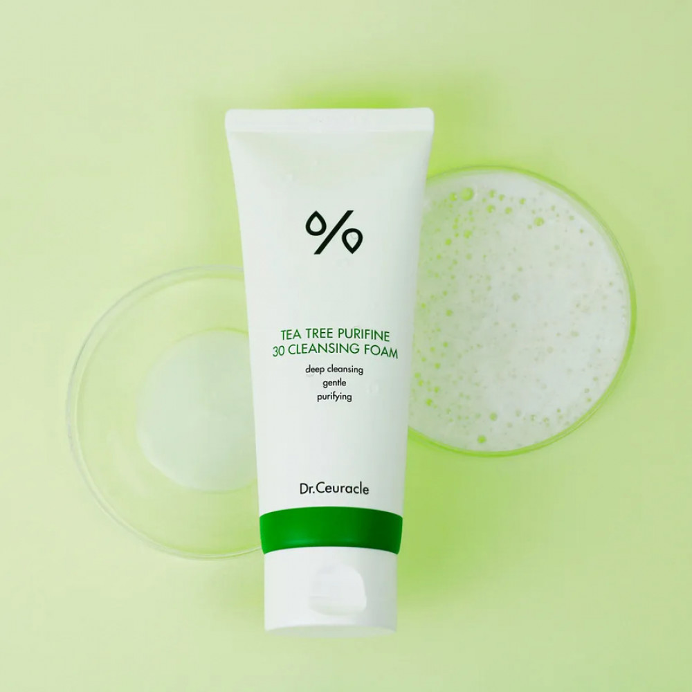 Гель-пінка для вмивання з екстрактом чайного дерева - Dr.Ceuracle Tea Tree Purifine 30 Cleansing Foam фото 4