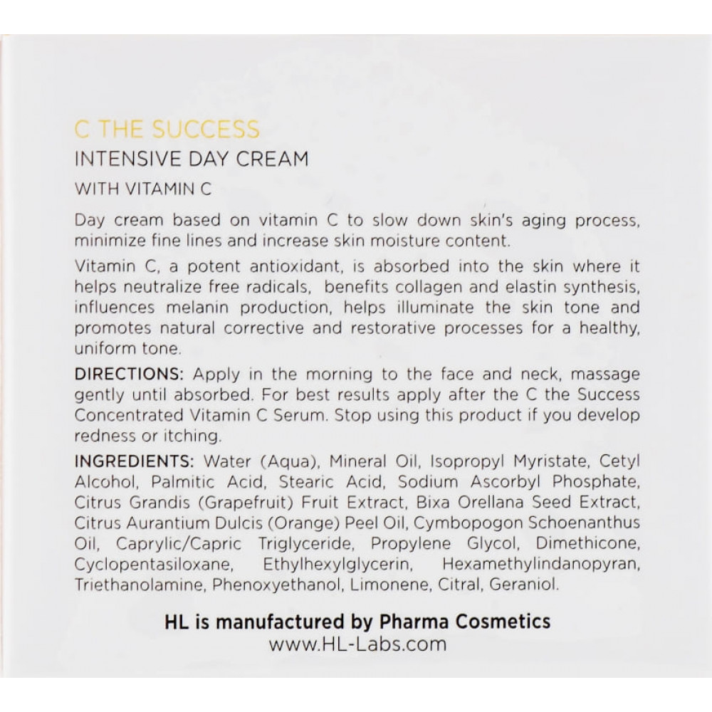 Интенсивный дневной увлажняющий крем с витамином C - Holy Land Cosmetics C the Success Intensive Day Cream фото 3