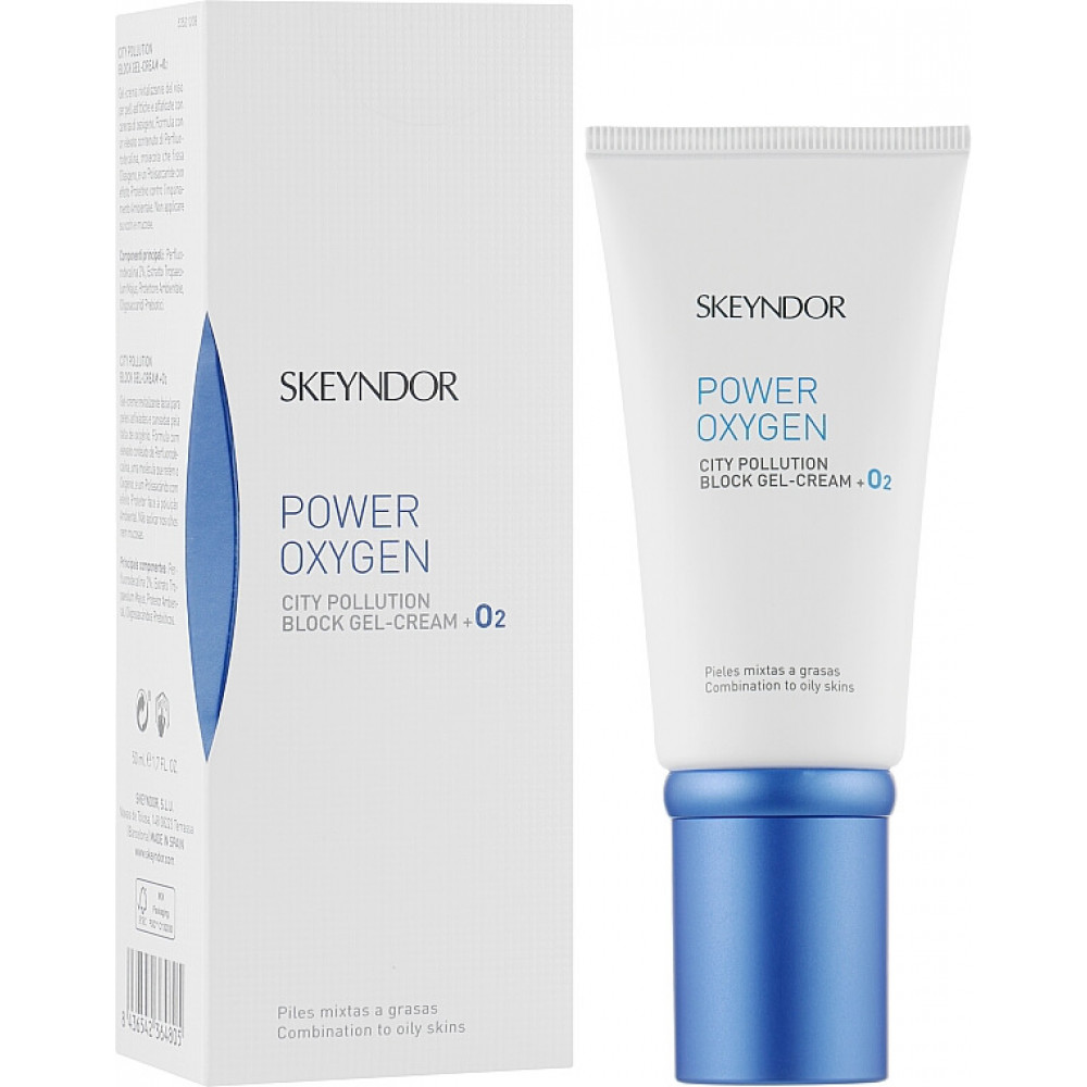 Кисневий детокс гель-крем для комбінованої шкіри - Skeyndor Power Oxygen City Pollution Block Gel-Cream + O2 фото 3