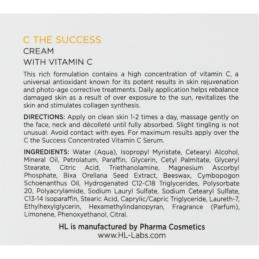 Крем для обличчя - Holy Land Cosmetics C The Success Cream   фото 3