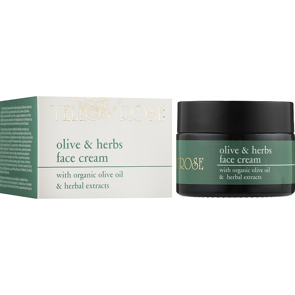 Крем для обличчя з оливковою олією і рослинними екстрактами - Yellow Rose Olive and Herbs Face Cream  фото 2