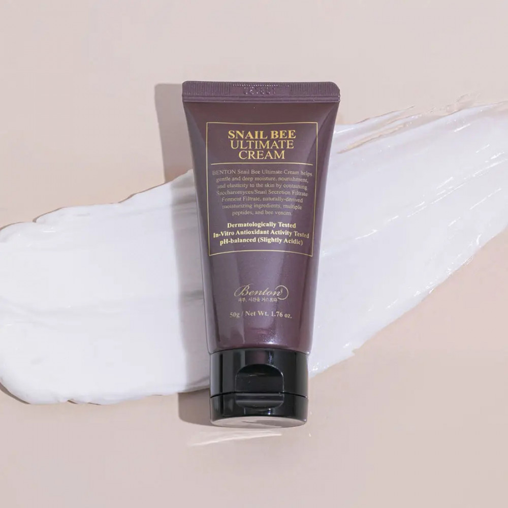 Крем з ферментованим муцином равлика та бджолиною отрутою - Benton Snail Bee Ultimate Cream фото 2