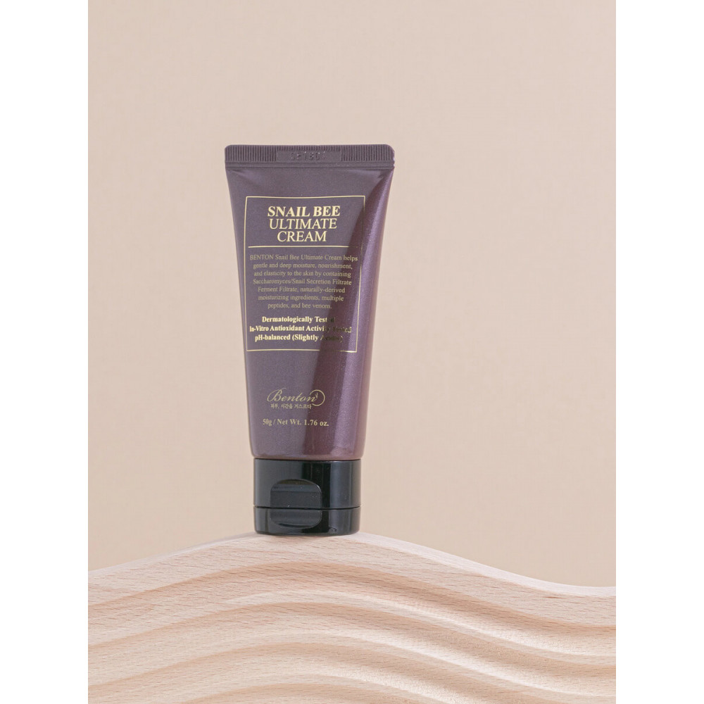 Крем з ферментованим муцином равлика та бджолиною отрутою - Benton Snail Bee Ultimate Cream фото 4