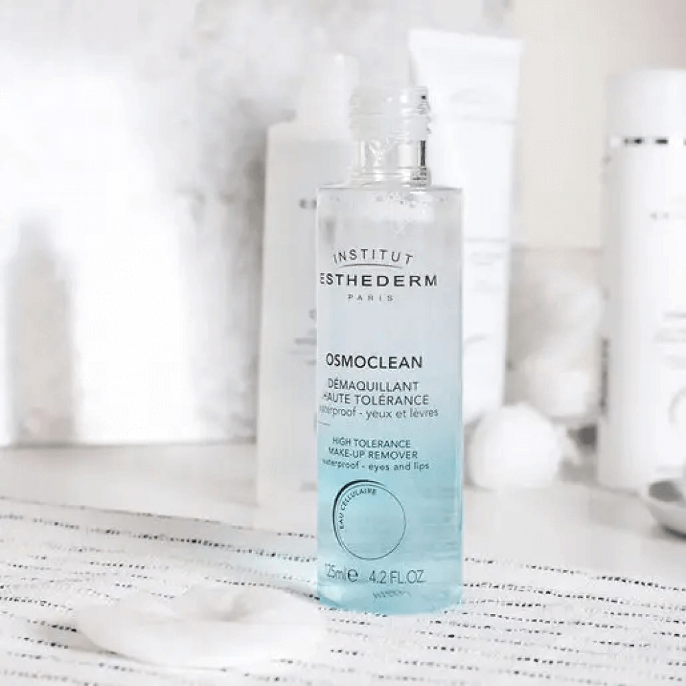 Мягкое двухфазное средство для снятия макияжа с глаз и губ - Institut Esthederm Osmoclean Eyes and Lips Make-Up Remover фото 4