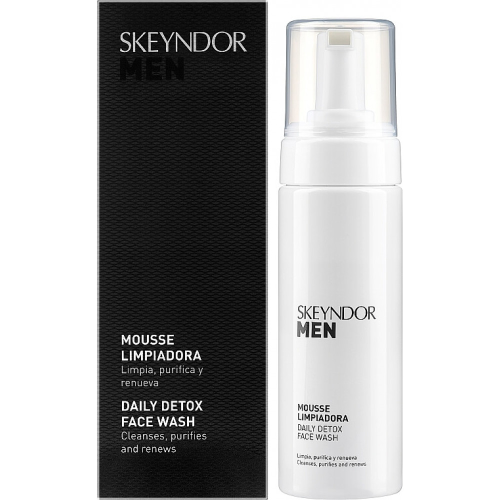 Очищаючий мус для вмивання потрійної дії - Skeyndor Men Daily Detox Face Wash фото 2