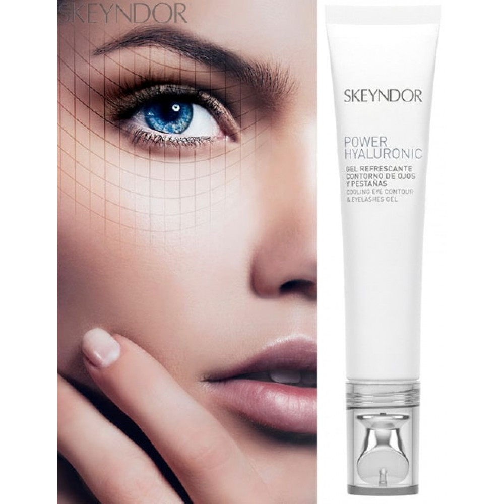 Охолоджуючий крем-гель для контуру очей та вій - Skeyndor Power Hyaluronic Cooling eye contour & eyelashes gel фото 4