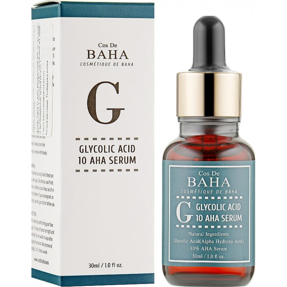 Оновлююча пілінг - сироватка з гліколевою кислотою - Cos De Baha 10% Glycolic Serum Gel Peel AHA фото 2