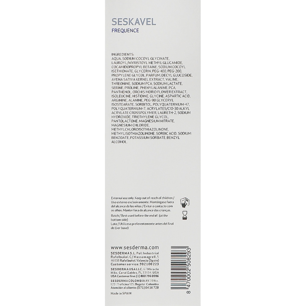 Шампунь для частого використання - SeSDerma Seskavel Frequent Use Shampoo фото 3
