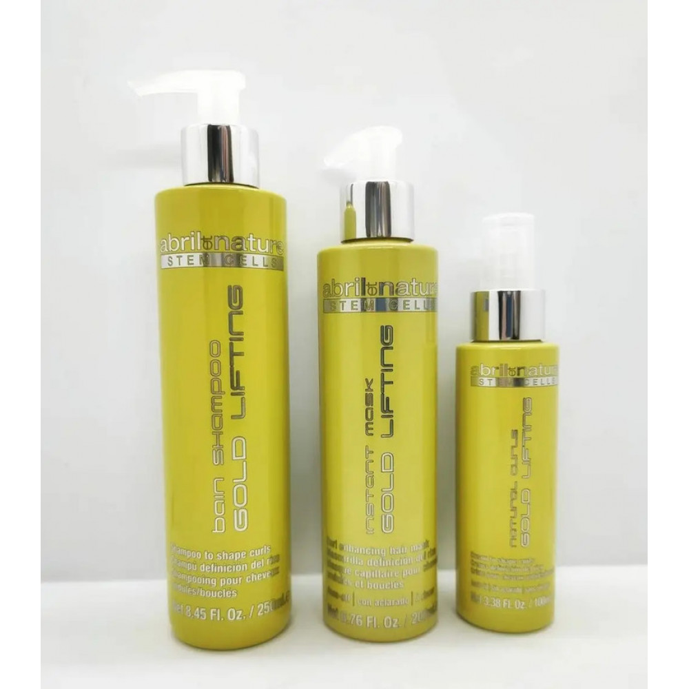 Шампунь со стволовыми клетками разглаживающий - Abril et Nature Stem Cells Bain Shampoo Gold Lifting фото 4