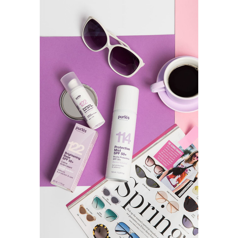 Сияющая основа SPF 50+ с тонирующим эффектом - Purles 122 Brightening Base SPF 50+  фото 4