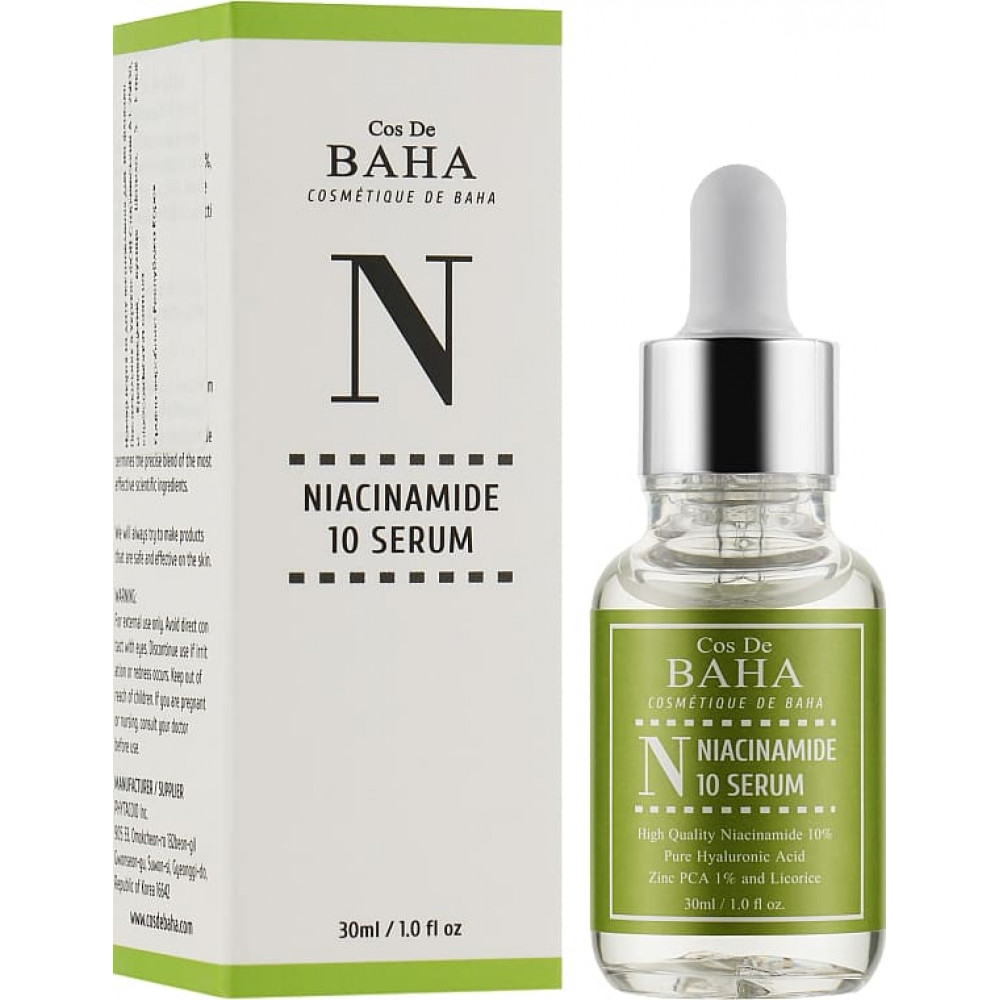 Сиворотка з ніацинамідом і цинком - Cos de Baha 10% Niacinamide Serum With Zinc 1%  фото 2