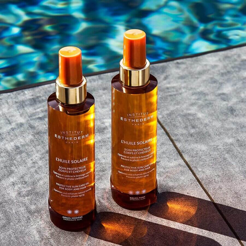 Сонцезахисний спрей для тіла та волосся (***) - Institut Esthederm L'Huile Solaire Protective Sun Care Oil for Body and Hair фото 2