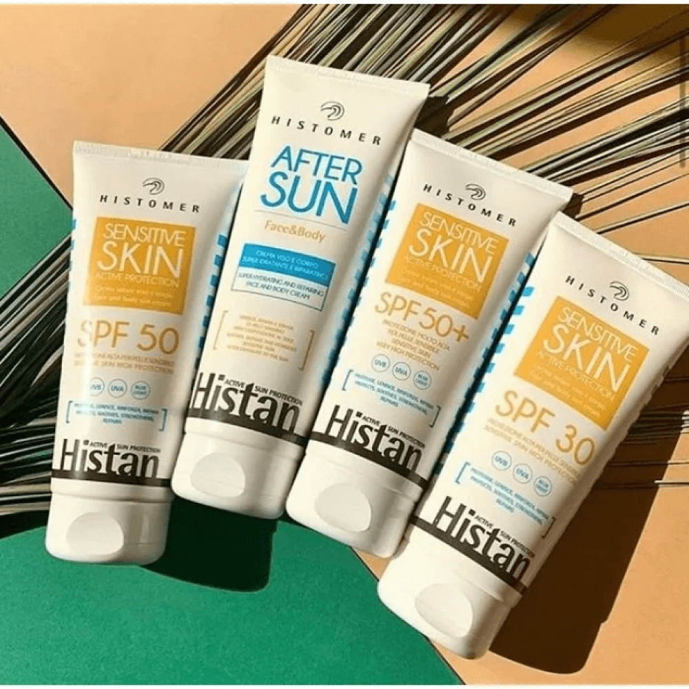 Сонцезахисний крем для обличчя та тіла SPF50+ - Histomer Histan Sensitive Skin Active Protection фото 4