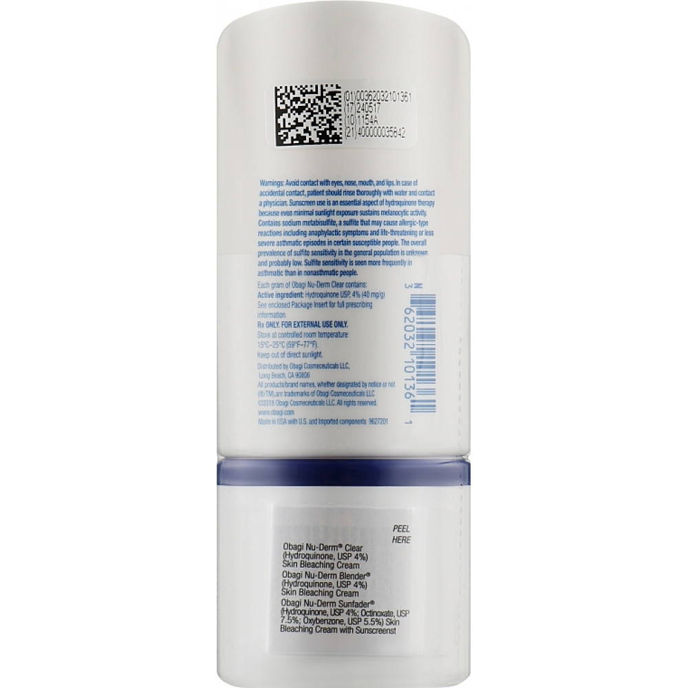 Універсальний відбілюючий крем з вмістом арбутину 7% - Obagi Nu-Derm Clear Skin FX фото 5